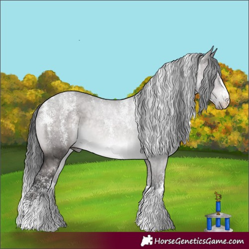 Horse Color:Powder White Platinum Brown Dun Rabicano