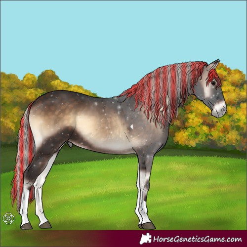 Horse Color:Painted Silver Brown Onyx Tobiano 