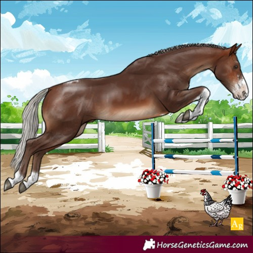 Horse Color:Silver Brown Sabino Tobiano 