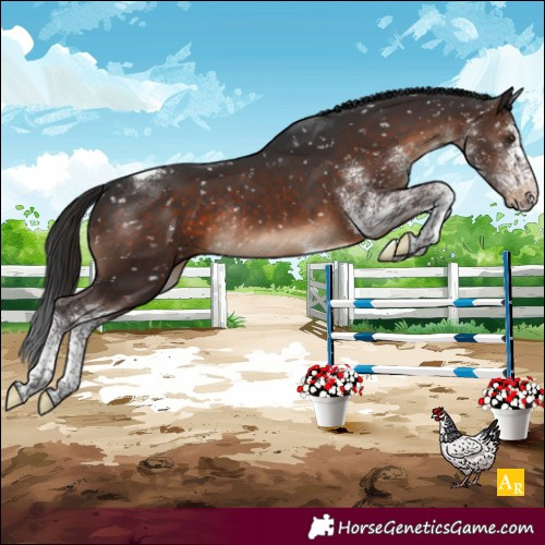 Horse Color:White Spotted Brown Tobiano Snowflake Varnish Rabicano