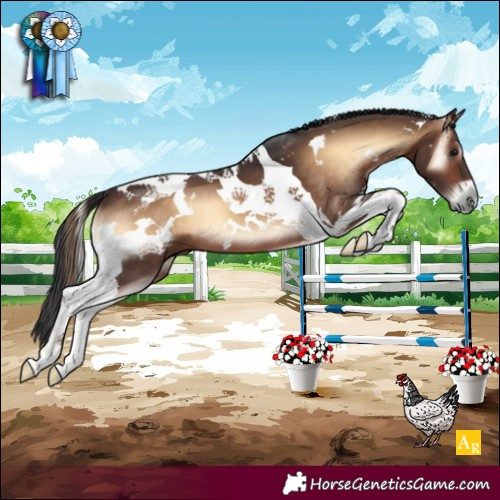 Horse Color:White Spotted Brown Onyx Tobiano 