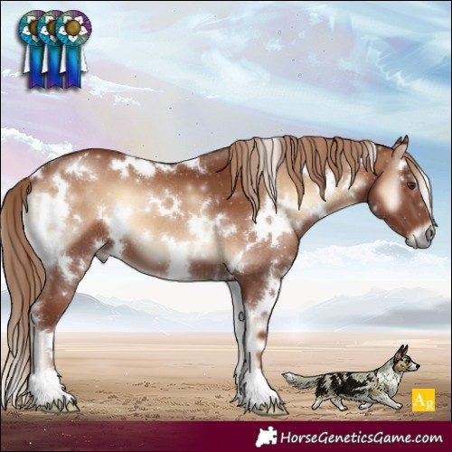 Horse Color:White Spotted Red Onyx 