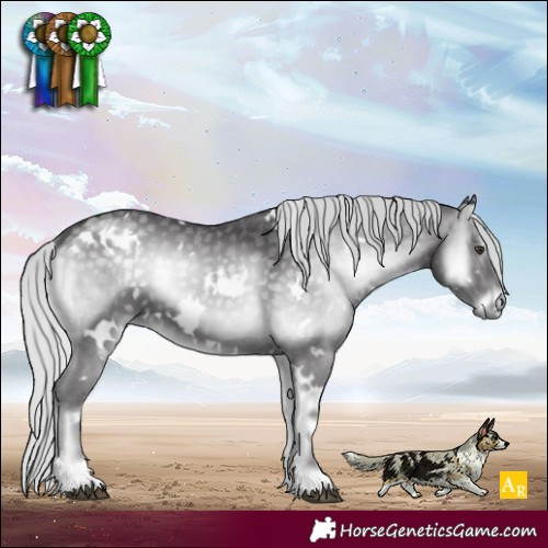 Horse Color:White Spotted Silver Smoky Blue Onyx Chinchilla 