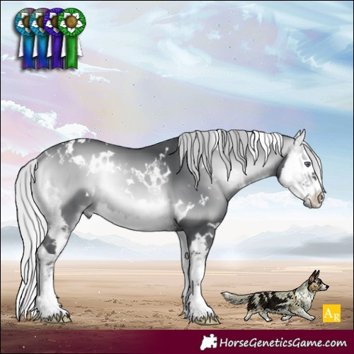 Horse Color:White Spotted Silver Bay Chinchilla Onyx Splash 
