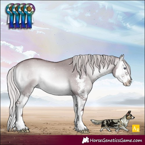 Horse Color:Chocolate Silver Brown Chinchilla Onyx Sabino Splash 