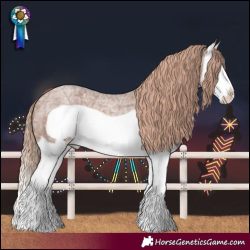 Horse Color:Red Ice Roan Splash Frame Varnish