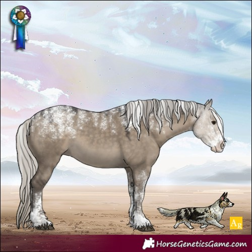 Horse Color:Powder White Silver Smoky Grullo 