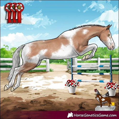 Horse Color:Silver Sable Champagne Sabino Tobiano Frame Rabicano 