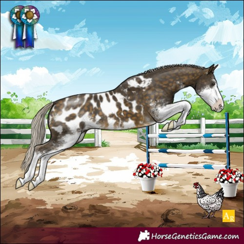 Horse Color:Silver Buckskin Sabino Blanket 
