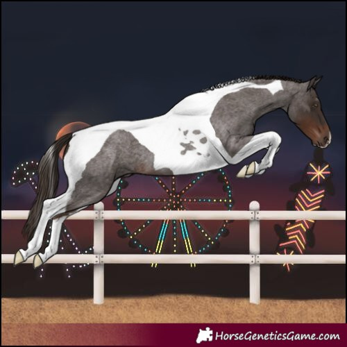 Horse Color:Liver Red Roan Tobiano 
