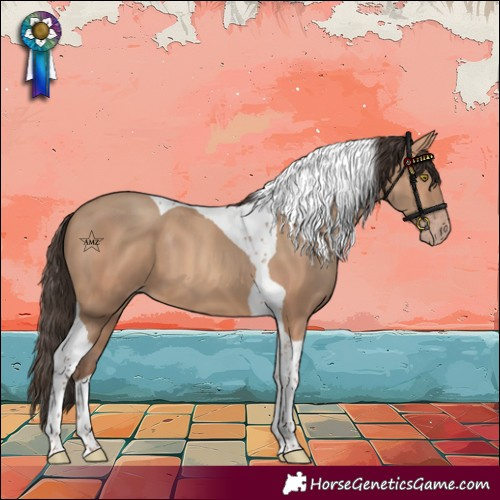 Horse Color:Amber Champagne Tobiano 