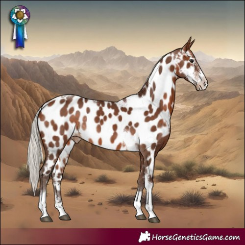 Horse Color:Silver Bay Sabino Tobiano Near Leopard Rabicano 