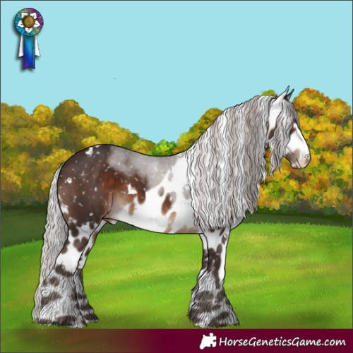 Horse Color:White Spotted Silver Brown Skewed LP Spotted
