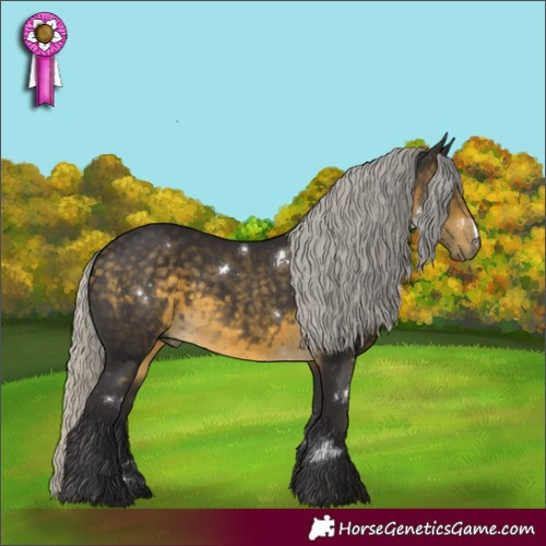 Horse Color:White Spotted Silver Buckskin 