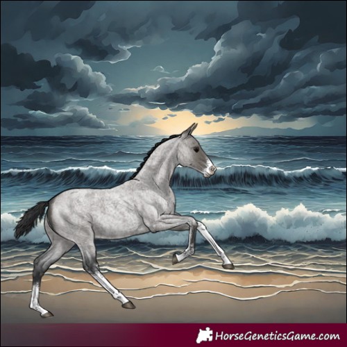 Horse Color:Grullo Roan Sabino