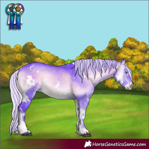 Horse Color:Watercolor White Spotted Silver Bay Chinchilla Onyx Sabino 