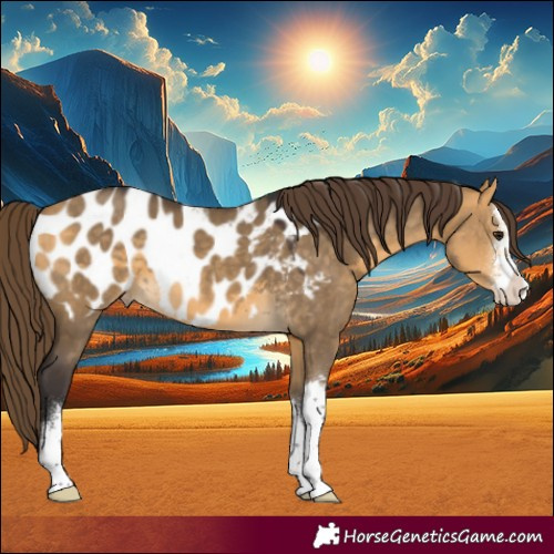 Horse Color:White Spotted Buckskin Dun Blanket 