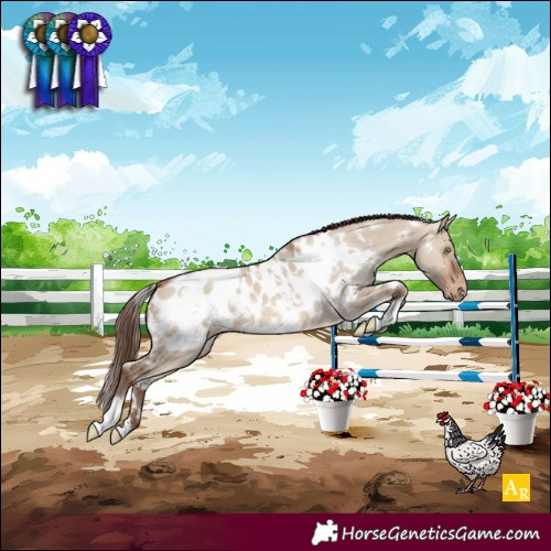 Horse Color:White Spotted Sable Champagne Dun Blanket