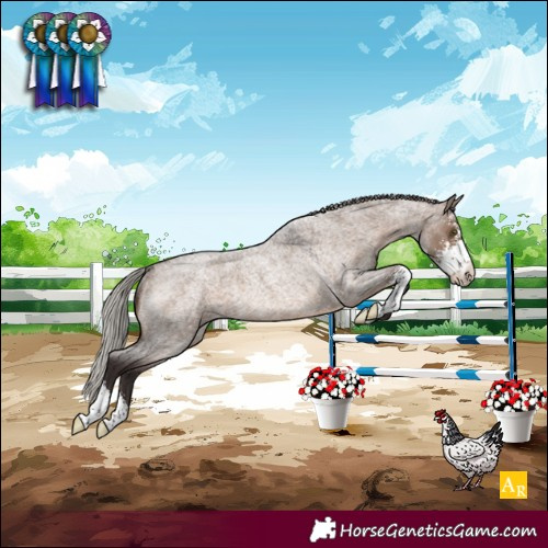 Horse Color:Silver Brown Roan Dun Sabino Varnish Rabicano 