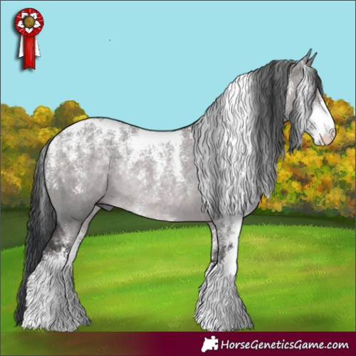 Horse Color:Powder White Platinum Brown Dun Rabicano
