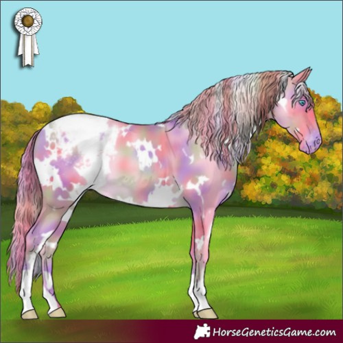 Horse Color:Nacre White Spotted Classic Cream Champagne Pearl Snowcap