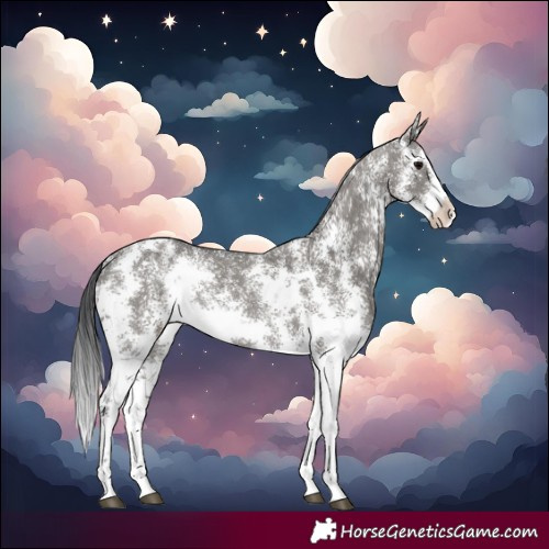 Horse Color:Grullo Sabino Rabicano