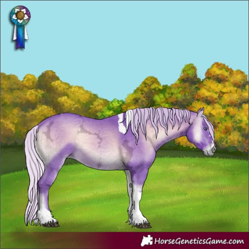 Horse Color:Watercolor Silver Brown Chinchilla Ice Onyx Tobiano 