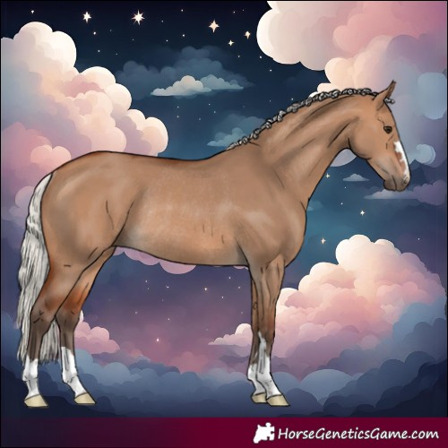 Horse Color:Silver Brown Dun Rabicano
