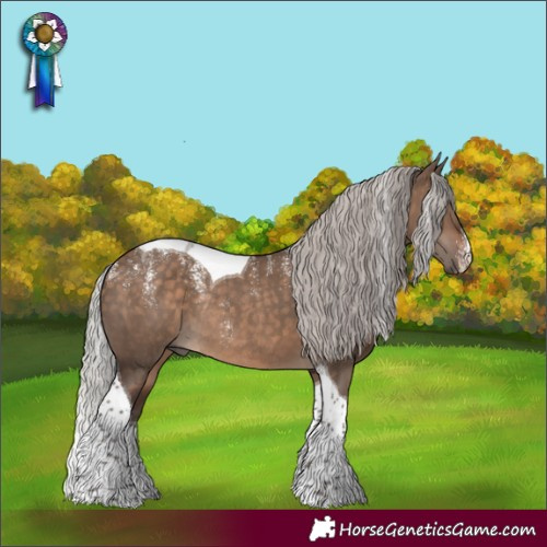 Horse Color:Powder White Silver Brown Dun Tobiano Rabicano