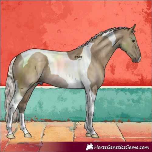 Horse Color:Silver Smoky Grullo Tobiano 