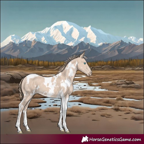 Horse Color:White Spotted Smoky Creme Tobiano