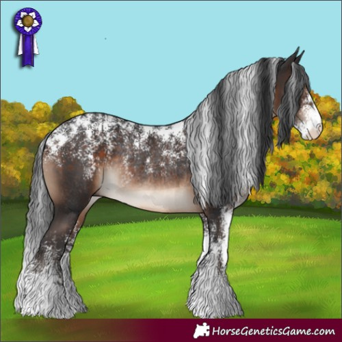 Horse Color:Powder White Brown Rabicano