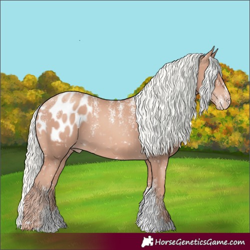 Horse Color:Powder White Gold Champagne Mushroom Blanket