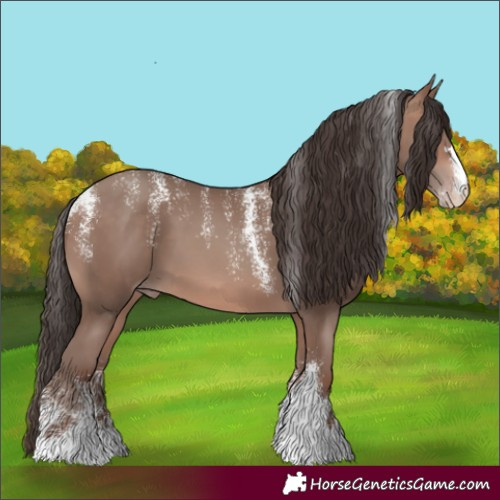 Horse Color:Powder White Sable Champagne Mushroom 