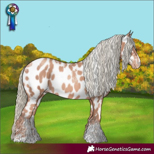 Horse Color:Powder White Gold Champagne Mushroom Near Leopard