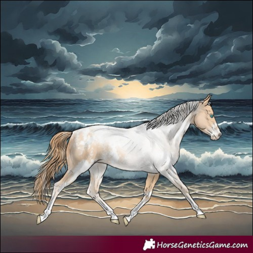 Horse Color:Powder White White Spotted Buckskin Pearl Rabicano 