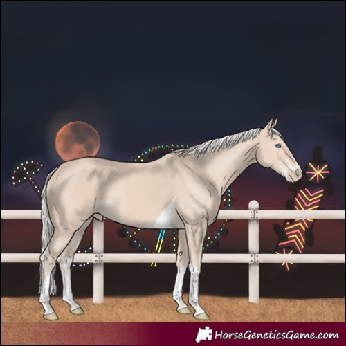 Horse Color:Silver Smoky Creme Sabino Tobiano 