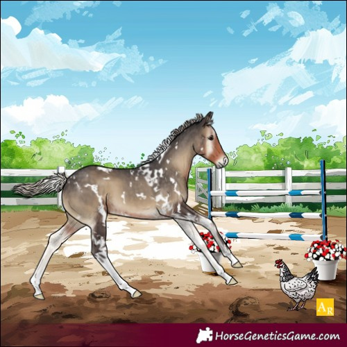 Horse Color:White Spotted Silver Smoky Blue Onyx Tobiano 