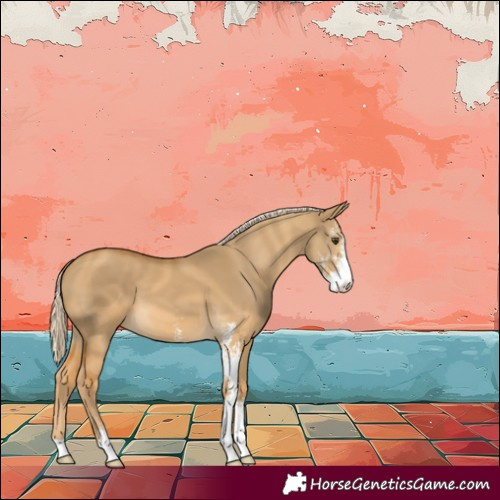 Horse Color:Palomino Dun Sabino