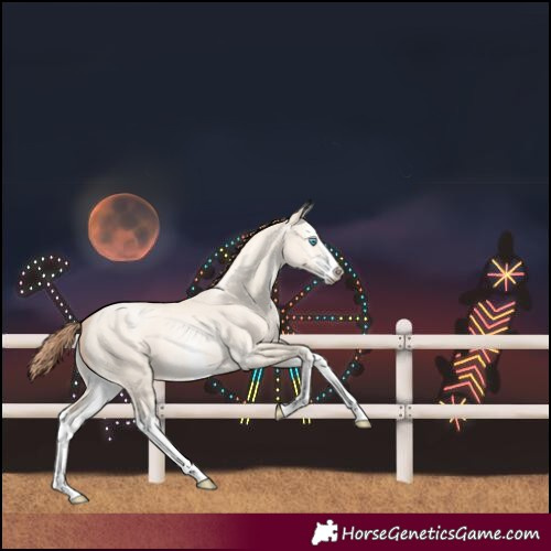 Horse Color:White Spotted Sable Cream Champagne Pearl Dun Varnish 