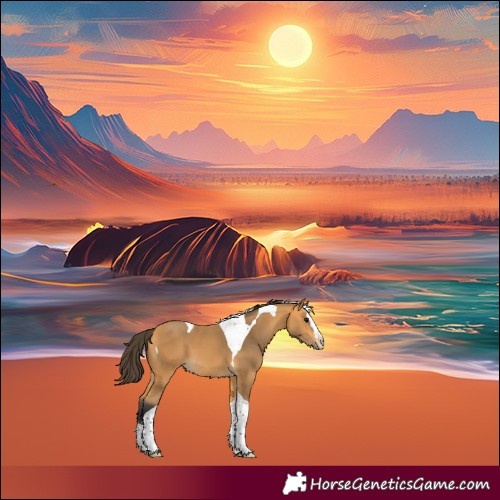 Horse Color:Buckskin Splash Tobiano 