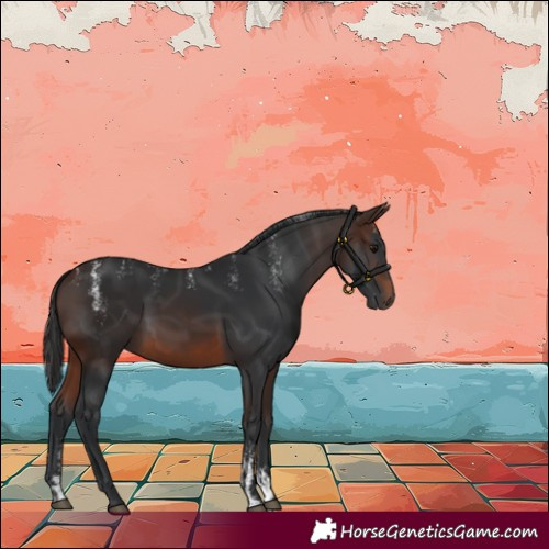 Horse Color:Powder White Brown 