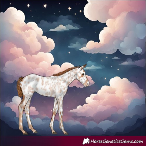 Horse Color:Red Roan Near Leopard 