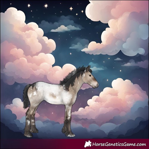 Horse Color:White Spotted Brown Dun Rabicano 