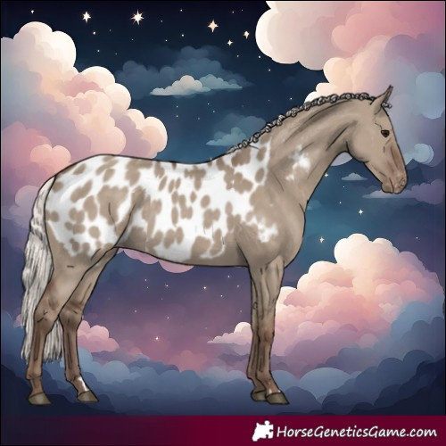 Horse Color:Silver Grullo Near Leopard 