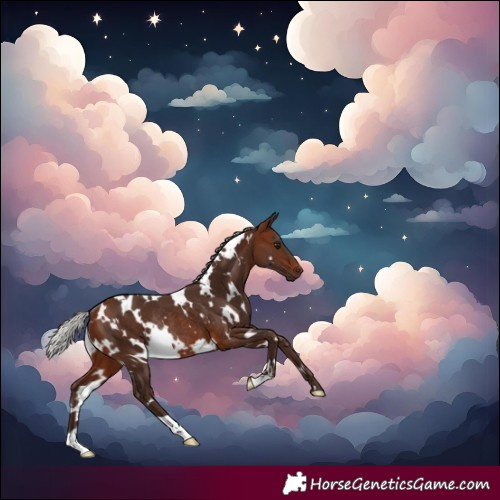 Horse Color:White Spotted Silver Brown Rabicano 