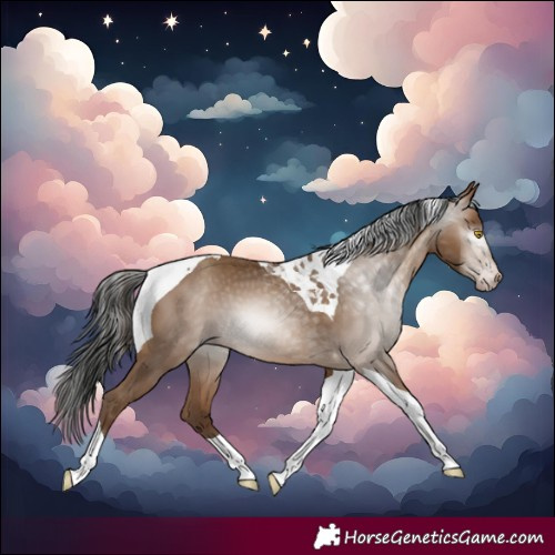 Horse Color:Gray Amber Champagne Tobiano 