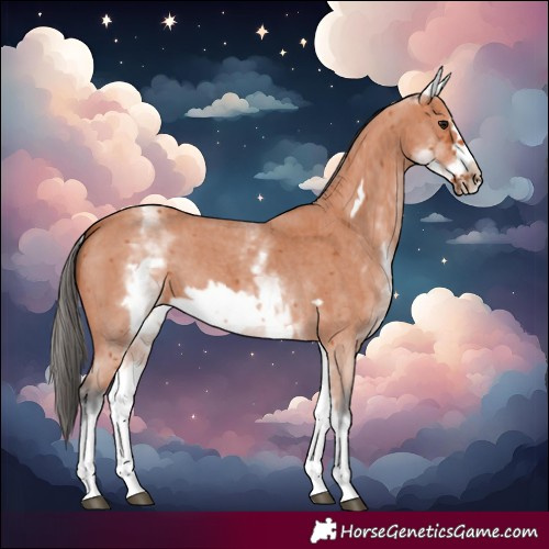 Horse Color:White Spotted Bay Sabino Frame