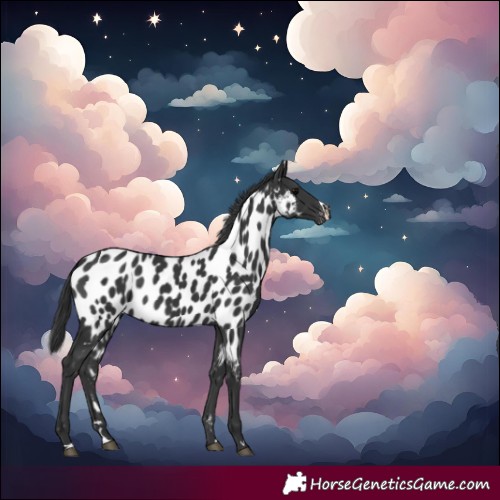 Horse Color:Black Near Leopard