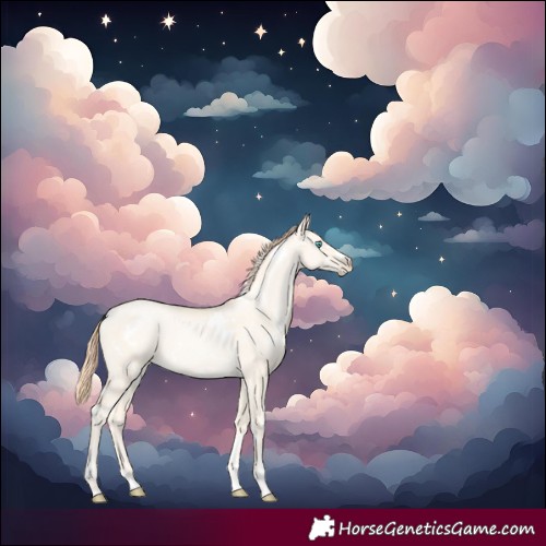 Horse Color:White Spotted Amber Cream Champagne Pearl Dun 